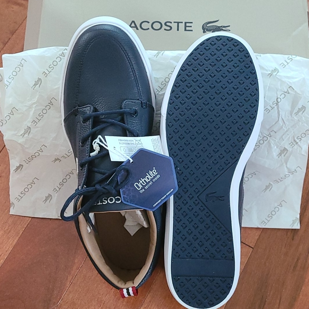 Lacoste NWT Bayliss Leather Navy Sneaker